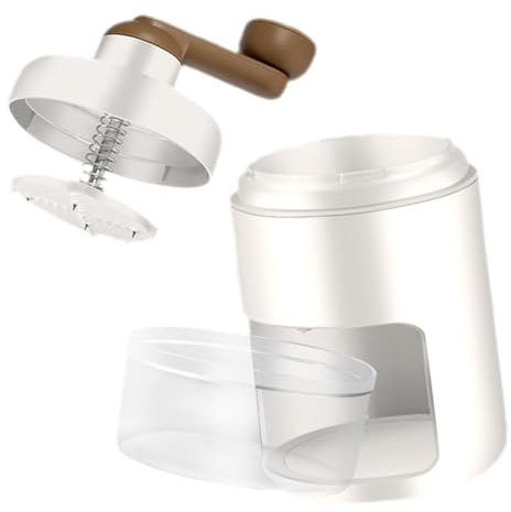 PRETYZOOM Manual Ice Crusher Handheld Shaved Ice Machine for Home Easy to Use Clean for Cool Drinks Desserts