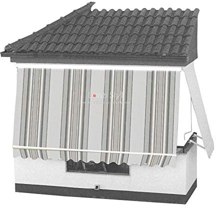 MOSCHITELLA Tenda da Sole a Caduta con CASSONETTO di Protezione braccetti e mantovana - Tessuti TEMPOTEST PARÀ(Tessuti Grigi) - Misura L cm da 241 a 300 X 260 H