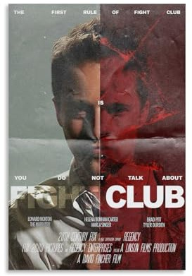 Lenaeo Fight Poster Club Movie Vintage Collage Für Zimmer, Ästhetische Leinwand-Wandkunst, Schlafzimmer-Dekor Poster 12x18inch(30x45cm)