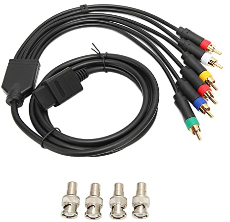 Keenso RGB RGBS -Komponentenkabelkabel, AV -Kabel mit 4 BNC -Köpfen für für N64 für SFC für