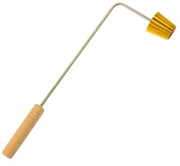 UKCOCO Malaysia Baking Mould Non-Stick Pie Tee Maker Egg Tart Pastry Mold with Wood Handle for Deep Fried Snacks and Nyonya Cuisine Kitchen Party 13.38X4.33X1.57In