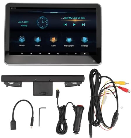 Brillxa posa monitor, tablet per schermo auto Android 11.6in con accesso WiFi, display di intrattenimento per veicoli touchscreen Android 13