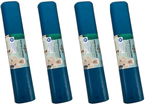 Friesenthal Abfallsäcke/Müllsäcke 120L – 25 Stück auf Rolle – Extra Stark & Reißfest – Für Haus-, Garten- & Gastronomieabfälle – Müllsäcke für Rollcontainer & Sperrmüll 4 Rollen 100 Stück