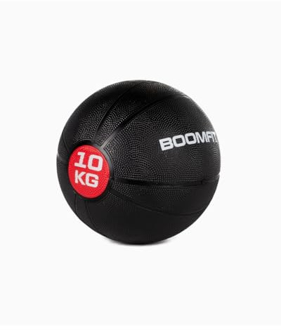 BOOMFIT Balón Medicinal 10kg | Balón de Peso para Entrenamiento Funcional de Alta Intensidad y rehabilitación Funcional | Ideal para casa, Gimnasio, Box de Cross Training y Deportes de Equipo