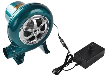 JOUFNING Soffiatore Centrifugo per Barbecue da 220 V, Soffiatore Elettrico per Fucina da Fabbro, Ventilatore per Camino A Carbone con Regolatore, Utensile per Cucinare(30W)