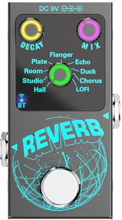 Gitarren Reverbs Effektor mit beleuchteter Steuerung, stabile drahtlose Verbindung für Reverbs Effektpedal Effekte