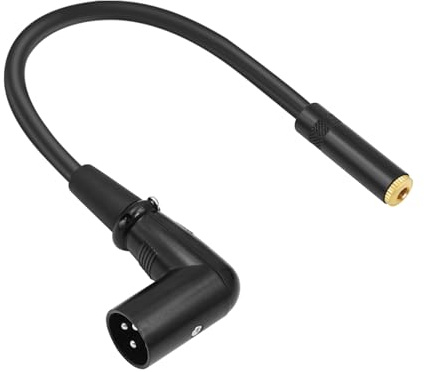 Hrtyvhin Adaptador de ángulo recto de 3 pines a 3,5 mm hembra de 3,5 mm a estéreo a equipo de cable, cable de ángulo recto que ahorra espacio