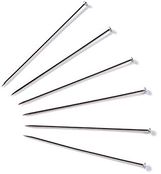 Prym 024191 Stecknadeln, 0,60 x 32mm, silberfarbig, 500g, Kunststoffdose