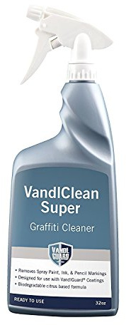 Rain Guard Water Sealers VG-7300 32 oz. Spray Vandlclean Super Graffiti Remover Spray is a Biodegradable Graffiti Remover Designed to Dissolve Spray Paint, Marker, Clear, Bottle