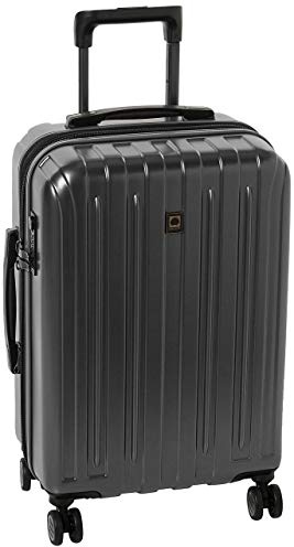 Delsey Luggage Helium Titanium Carry-On EXP Spinner Trolley Metallic, Graphite, One Size