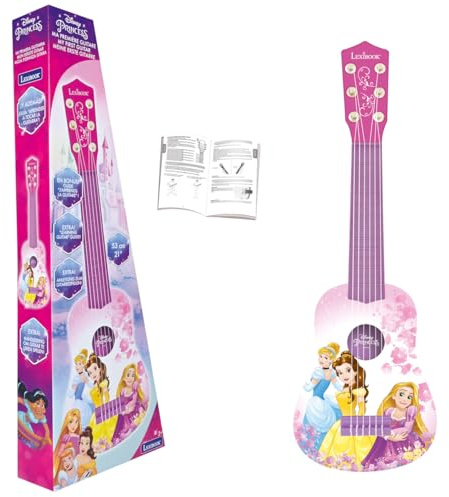 Lexibook, Disney Princess, My First Guitar for children, 6 nylon strings, 21 long, guide included, pink, K200DP