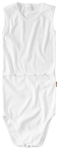 wellyou, Kinder Baby-Body Sondenbody ohne Arm in großen Größen, klassisch weiß, aus Baumwolle, für Mädchen und Jungen - Made in EU