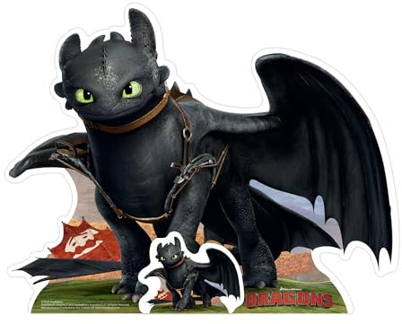 STAR CUTOUTS SC920 Toothless - How To Train Your Dragon Star Mini- Dragon Theme Party and Room Decoration - Height 61cm