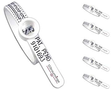 123traumringe 5 Stück/5er-Pack Ringmaßband/Ringgrößenmesser/Multisizer Bestimmen Sie Ihre Ringgröße selbst!
