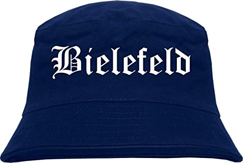 sostex Bielefeld Fischerhut - Dunkelblau - Altdeutsch - Bedruckt - Bucket Hat Anglerhut Hut L/XL Dunkelblau