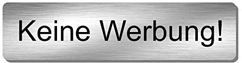 Edelstahl Klingelschild Briefkastenschild Namensschild mit individueller Laser-Gravur in vielen Schriftarten, Größe ca. 100 mm x 25 mm * Modell keine Werbung