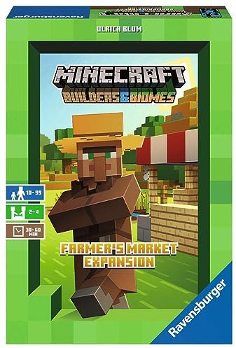 Ravensburger 26869 - Minecraft Builders & Biomes Farmers Market Expansion - Erweiterung zum Brettspiel Minecraft Builders & Biomes, Spiel für Erwachsene und Kinder ab 10 Jahren, für 2-4 Spieler