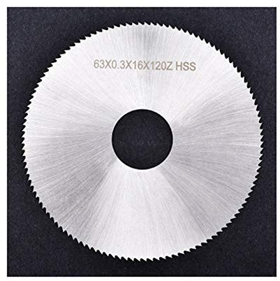 Lama per sega circolare da 63mm per sega da tavolo per la lavorazione del legno fai da te Legno Plastica Alluminio Taglio del piatto,63x0.3x16x120t hss blade