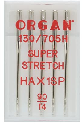 Organ Needles 5435090 Maschinennadeln, Silber, 90/14 Größe, 5 Count
