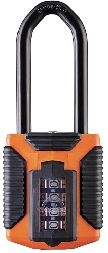 Squire Heavy Duty Padlock (All Terrain) - Toughest Steel Shackle - 4 Wheel Combination Padlock - Alloy Steel for Corrosion Resistance - Weatherproof Lock for Home, School & Garage (CP50 Long Shackle)