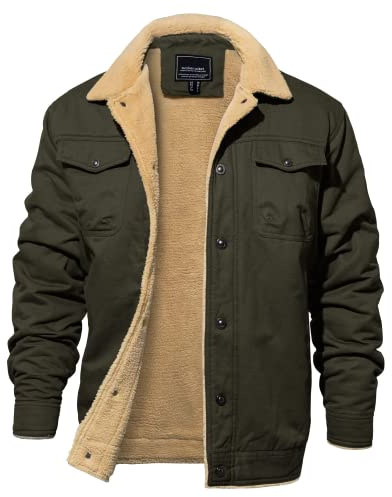 EKLENTSON Winterjacke Herren Warme Fleece Gefüttert Freizeitjacke | Warm, Freizeit, Fleece, Winddicht, Bequem, Komfortabel, Reverskragen, Innentaschen, Weich, Casual, Lässig, Stilvoll