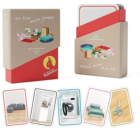 Kakaduu - Das Lernspiel ab 1 Jahr: Meine ersten Worte – Zu Hause. - 50 Bildkarten mit Alltagsmotiven für die frühe Sprachentwicklung nach Montessori.