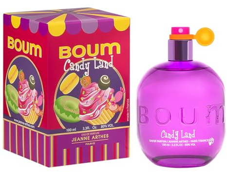 JEANNE ARTHES - Eau de Parfum Femme Boum Candy Land - Floral - Fleur d'oranger et Musc - Fabriqué en France à Grasse - Cadeau Femme - Flacon Vaporisateur 100 ml