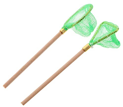 ibasenice 2stücke Miniatur Angelnetz Für Junge Mädchen Teiliges Dekorationszubehör Für Miniaturhäuser Und Mikrolandschaften Zum Spielen Und Dekorieren Von Miniaturszenen