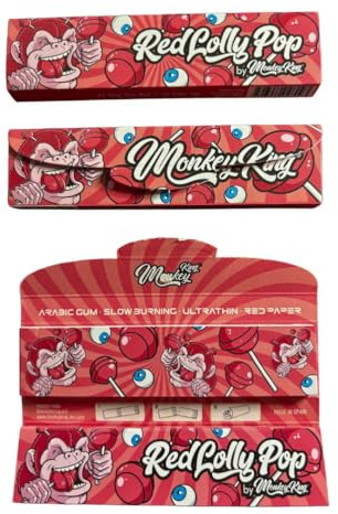 Monkey King Red Lolly Pop - Kingsize Papers And Tips - Touch and Smell (10)