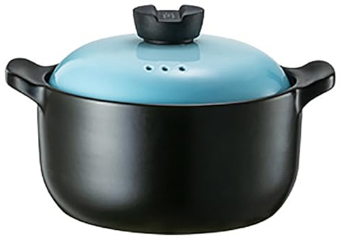 JJoias Cacerola Resistente Al Calor, Cacerola Con Tapa Y Asa, Cazuela De Cerámica Antiadherente, Apta Para Llamas Abiertas Y Estufas Eléctricas,3.5l