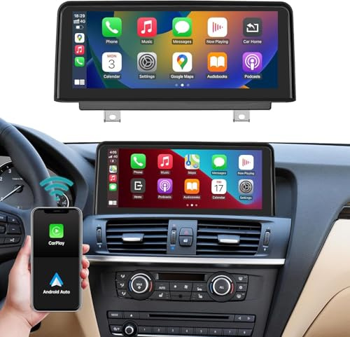 Ninetom Écran Tactile d'autoradio 10,25 pour BMW X3/X4 série F25 F26 2011-2012 avec système CIC, Prise en Charge Apple CarPlay/Android Auto/Mirrorlink/Navigation, Mise à Niveau stéréo de Voiture