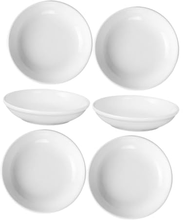 Générique Lot De 6 Petits Plats Ronds en Céramique pour Bougies D'aromathérapie Chauffe-Cire 4,5 Pouces Accessoires Élégants pour Diffuseur Et Lampe à Huile Facile à Nettoyer