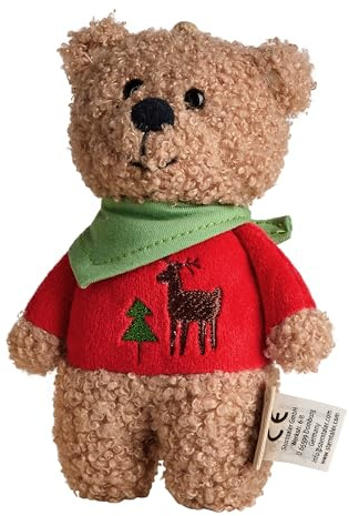 Sterntaler Kuscheltier Bär - kleines Plüschtier für Baby und Kinder aus weichem Boucle Stoff - Spielzeug gefüllt mit Polyesterwatte - Rassel REGT zum Spielen an - Entdecken, Kuscheln & Spielen, braun