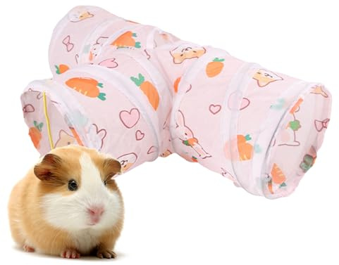 Kleintier-Tunnel, interaktive Röhren, interaktives faltbares Spielzeug für Katzen, Kaninchen, Welpen, Meerschweinchen, Versteckübungen