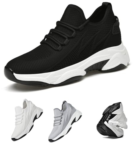 MEIION coravolt Aura - +8CM Boost Baskets Rehaussantes en Mesh pour Hommes, Talon Intégré de 8 cm, Respirantes et Confortables, Idéales pour Le Sport et Les Activités de Plein Air