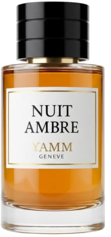 YAMM Genève Nuit Ambre – Extrait de Parfum – Ambre Gris & Rose – 50 ml | Accord ambré floral, chaud et lumineux, à la tenue durable, avec ambre gris, rose de Damas, bergamote et bois de gaïac.