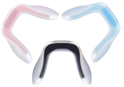 HONITANO 3pcs Silicone Eyeglass Bridge Nose Pads Soft U-shaped Nose Support Pads Anti-slip Cushion for Children Glasses Screw Mount Small Pink Light Blue Black