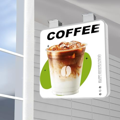 LED Werbe Lichtkasten 60 x 60 cm Doppelseitige Lichtwerbetafel Wasserdichte Leuchtschild Werbung Lichtbox für Restaurants Geschäfte