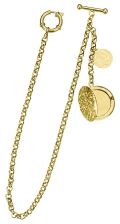 DONGKER Catena per Orologio da Tasca, 31 cm Lunghezza, Cinturino di Pocket Watch, Decorazione Catena Gilet per Uomo, Completo, Camicia