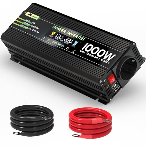 1000W/2000W Convertisseur 12V 220V/230V Transformateur,DC AC Inverter