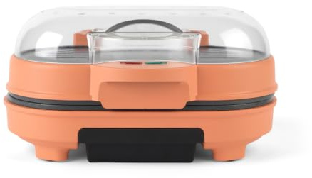 Giles & Posner Funfair Hamburger Maker, 750W, 2 Burger Capacity | Chargrill Plate Lines, Bun Warming Plate, Cooks Eggs And Sausage Patties, Matt Orange Finish, Countertop Appliance