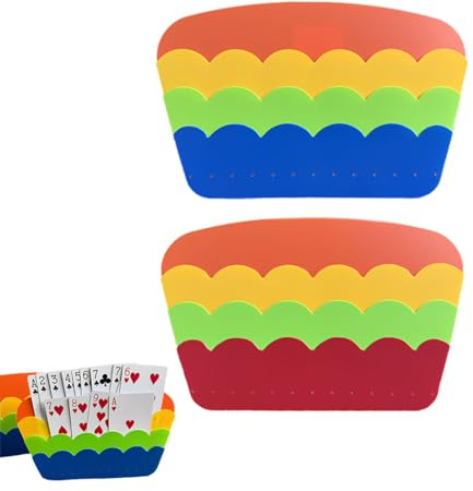 VONJUMA 2 Stück Kartenhalter Kinder Blumen Spielkartenhalter Kinder Kartenhalter Spielkarten Sicherer Halt Freisprech Karten Halterung Spielkarten Aufbewahru Für Senioren Und Kinder Kartenständer