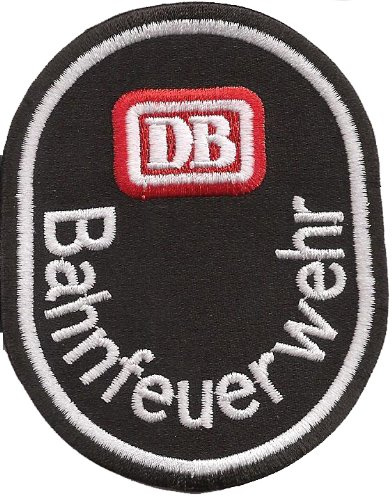 Feuerwehr DB Bahnfeuerwehr Deutsche Bundesbahn Uniform Abzeichen Aufnäher