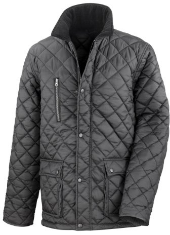 Result Mens Cheltenham Gold Fleece Lined Jacket (Water Repellent & Windproof) (3XL) (Black)