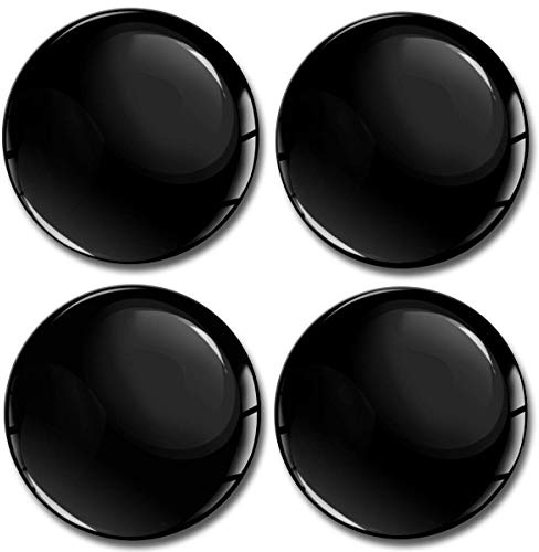SkinoEu Aufkleber Autoaufkleber für Radkappen Nabenkappen Nabendeckel Radnabendeckel Rad-Aufkleber 60mm Farbe Schwarz A 760