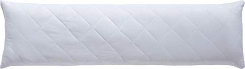REDBEST Seitenschläferkissen, Stillkissen, Schwangerschaftskissen Atlanta weiß Größe 40x200 cm - optimaler Feuchtigkeitsabtransport, Liegekomfort, waschbar - versteppter Bezug