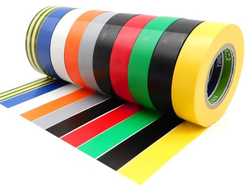 ALBOYI Multi Coloured Electrical Tape, Waterproof Insulation Tape PVC Electrical Insulating Tape, Adhesive Electric Tape for Repairing Broken Wires, Masking (10, 17mm x 20m)