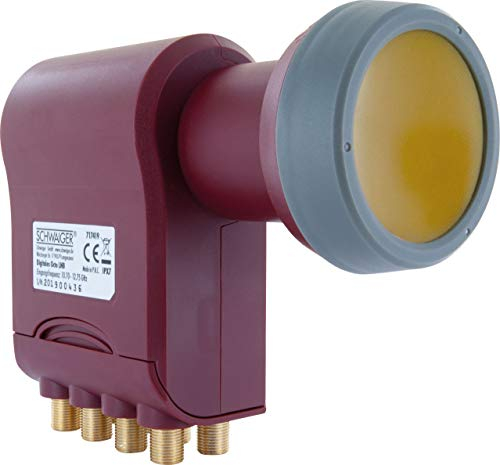 SCHWAIGER 717419 Octo LNB Low Noise Blockconverter Sun Protect Digital résistant à la Chaleur Capuchon LNB Accessoires pour Parabole Raccordement Direct Protection Contre Les intempéries