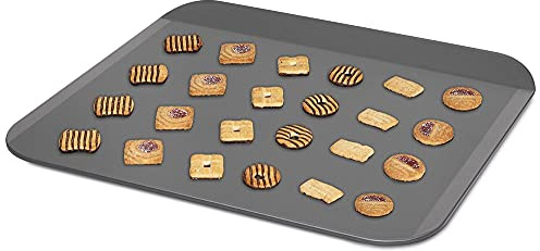 Guardini, Teglia da forno piatta 35x40 cm, Acciaio con rivestimento antiaderente, Rosso e Grigio, Made in Italy, Linea Rossana