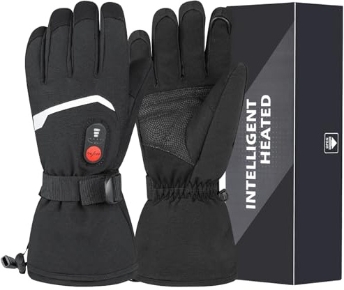 Sun Will Gants de Ski Chauffants – Gants Électriques Hiver pour Hommes et Femmes, Imperméables avec Écran Tactile, Rechargeables, Idéals pour Ski, Chasse, Randonnée, Sports d’Hiver